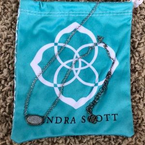 Kendra Scott white drusy Elisa necklace
